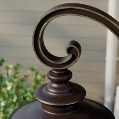 Lindby Barret udendørs væglampe, 39 cm, aluminium, brun