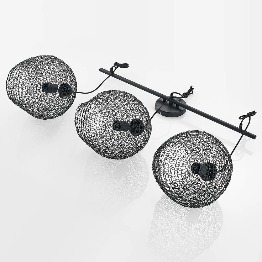 Lindby Benja pendellampe, 3 lyskilder, sort