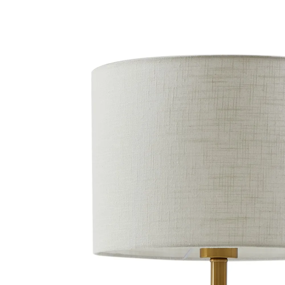 Lindby Pendellamper|Bordlamper>bordlampe alabast, hvid/guld, Ø 30 cm, marmor, E27