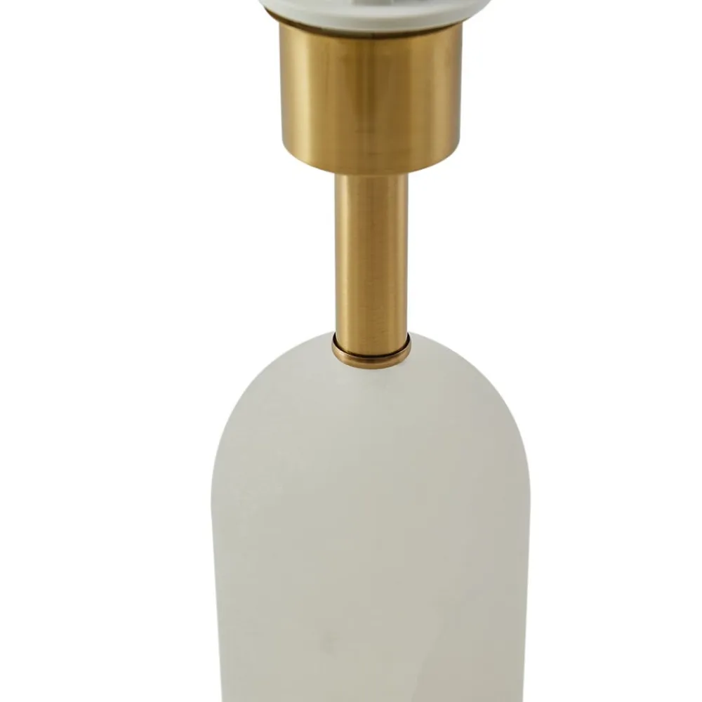 Lindby Pendellamper|Bordlamper>bordlampe alabast, hvid/guld, Ø 30 cm, marmor, E27