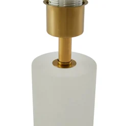 bordlampe Alabaster, hvid/beige, Ø 25 cm, marmor, E27^Lindby Online