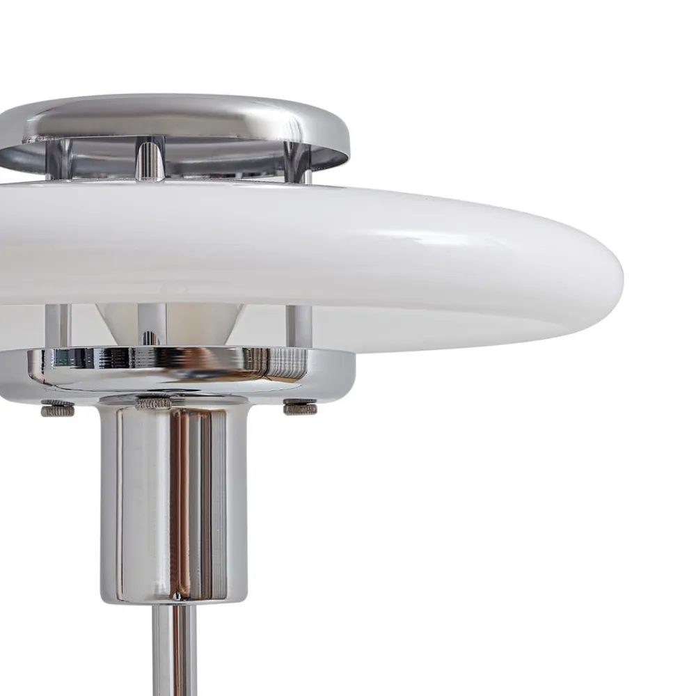 Lindby bordlampe Branford, retro, hvid/grøn opalglas/marmor