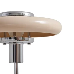 bordlampe Branford, retro, beige, metal/travertin^Lindby Discount