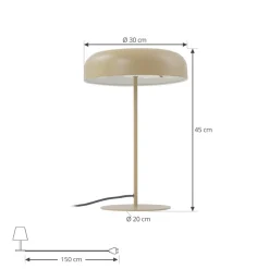 bordlampe Edion, beige, metal, 45 cm^Lindby Hot