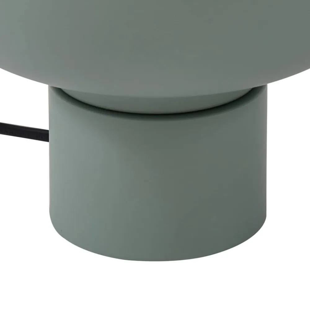 Lindby Bordlamper>bordlampe Fiora, grøn, glas, metal, Ø 20 cm