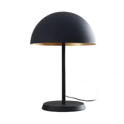 Lindby bordlampe Idalene, højde 51 cm, sort, metal