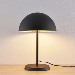 Lindby bordlampe Idalene, højde 51 cm, sort, metal