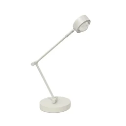 Lindby bordlampe Jyla, hvid, linse, 4200K, GX53, jern
