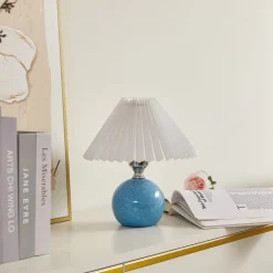 bordlampe Kerimi, keramik, blå^Lindby Clearance