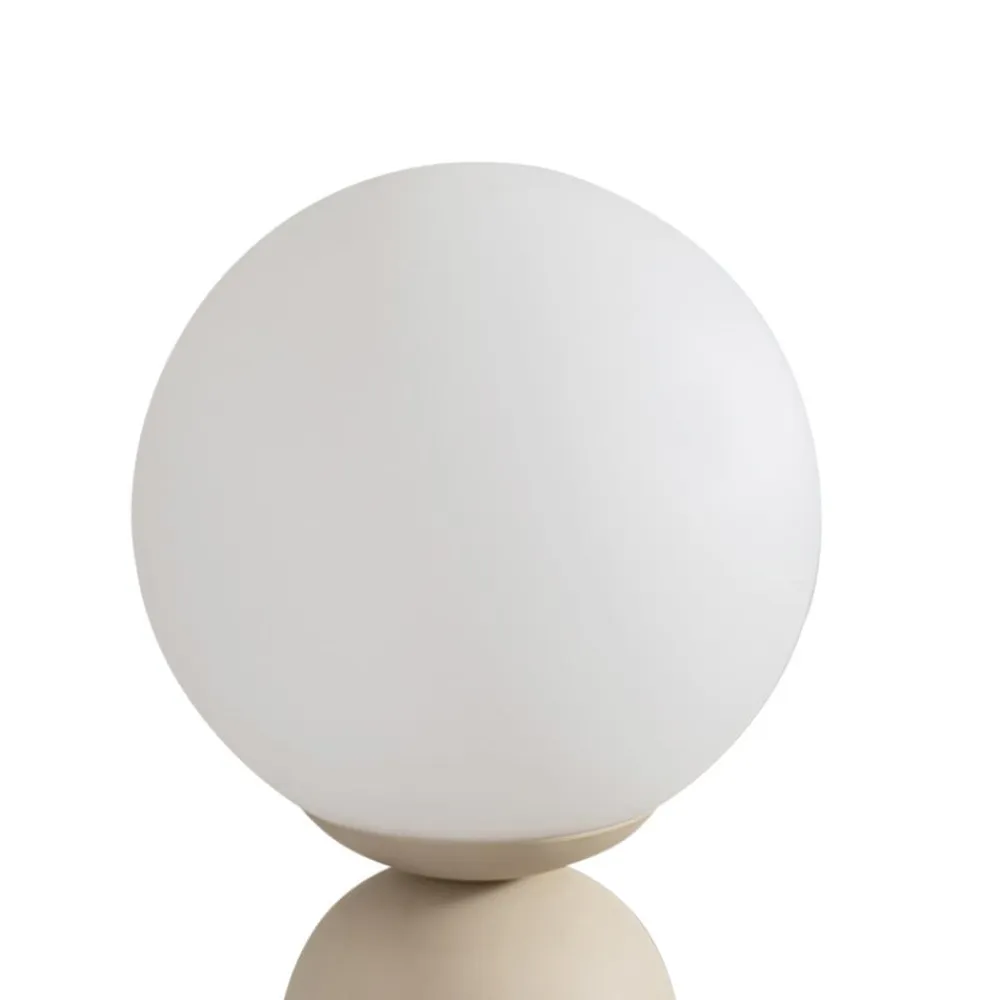 Lindby Pendellamper|Bordlamper>bordlampe Lennes, beige, glas, Ø 20 cm