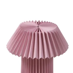 bordlampe Magali, pink, papir, Ø 34 cm, E14^Lindby Best