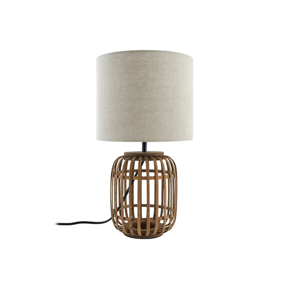 bordlampe Marzanna, grå, bambus, 42,5 cm, E27^Lindby Sale