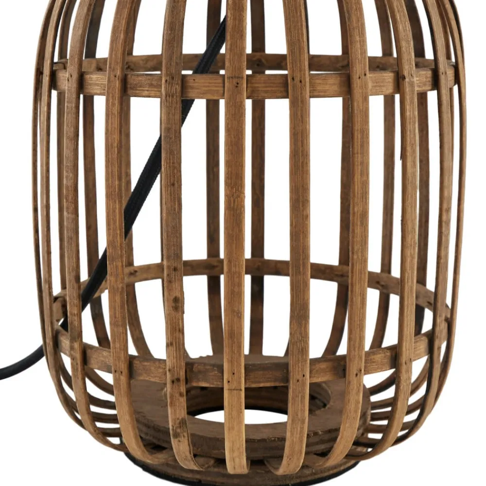 bordlampe Marzanna, grå, bambus, 42,5 cm, E27^Lindby Sale