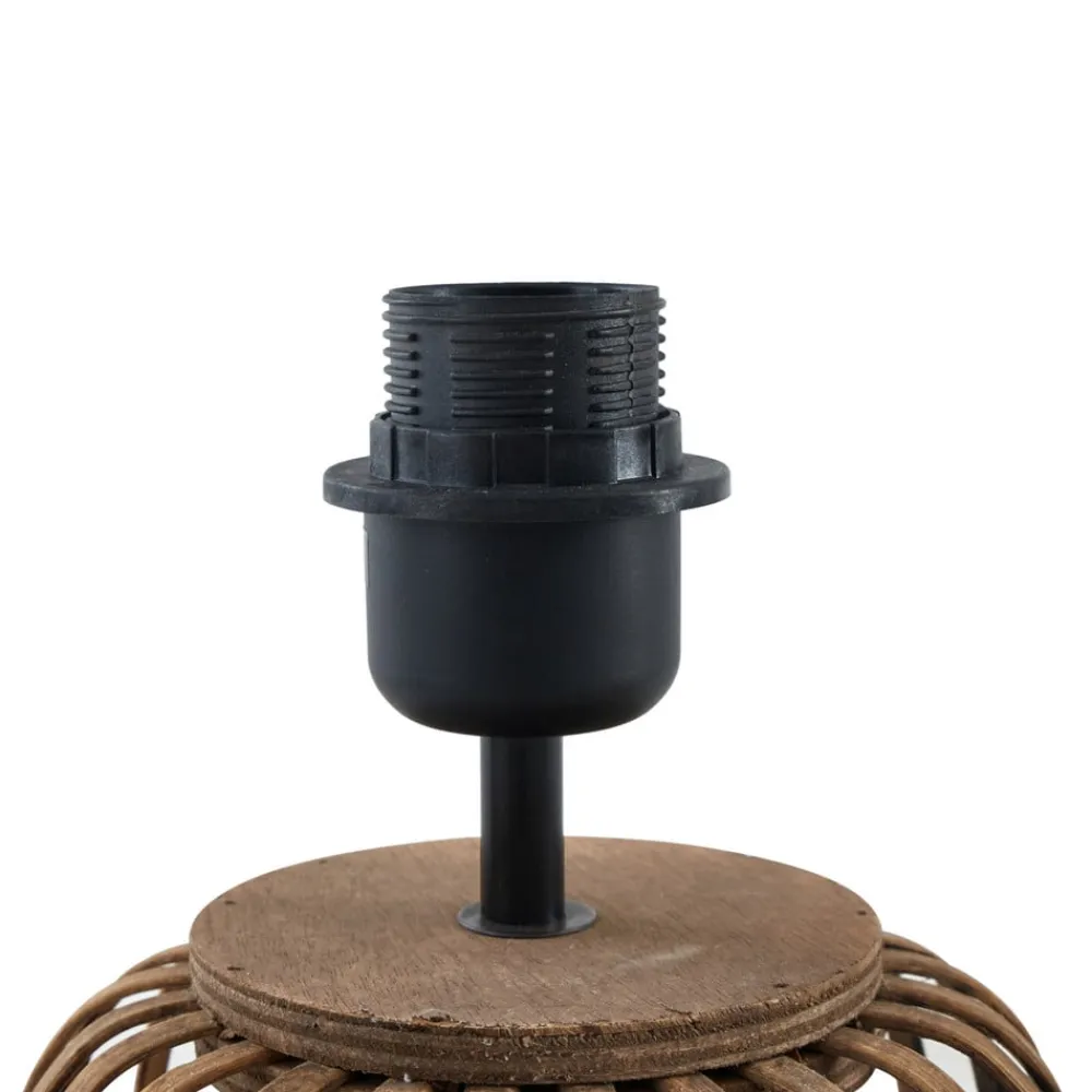 bordlampe Marzanna, grå, bambus, 42,5 cm, E27^Lindby Sale