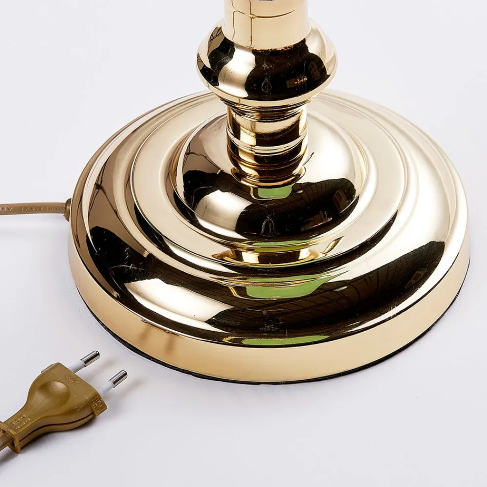 Lindby Arbejdsrum/Kontor|Pendellamper>bordlampe Milenka, messing, højde 39 cm, metal