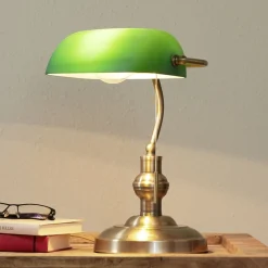 bordlampe Milenka, bronze, højde 38 cm, metal^Lindby Best