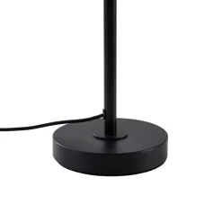 Lindby bordlampe Nerys, sort, bambus, Ø 28 cm