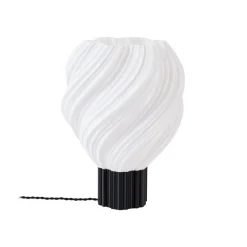 Lindby bordlampe Nuvia, højde 39,1 cm, hvid, 3D-print