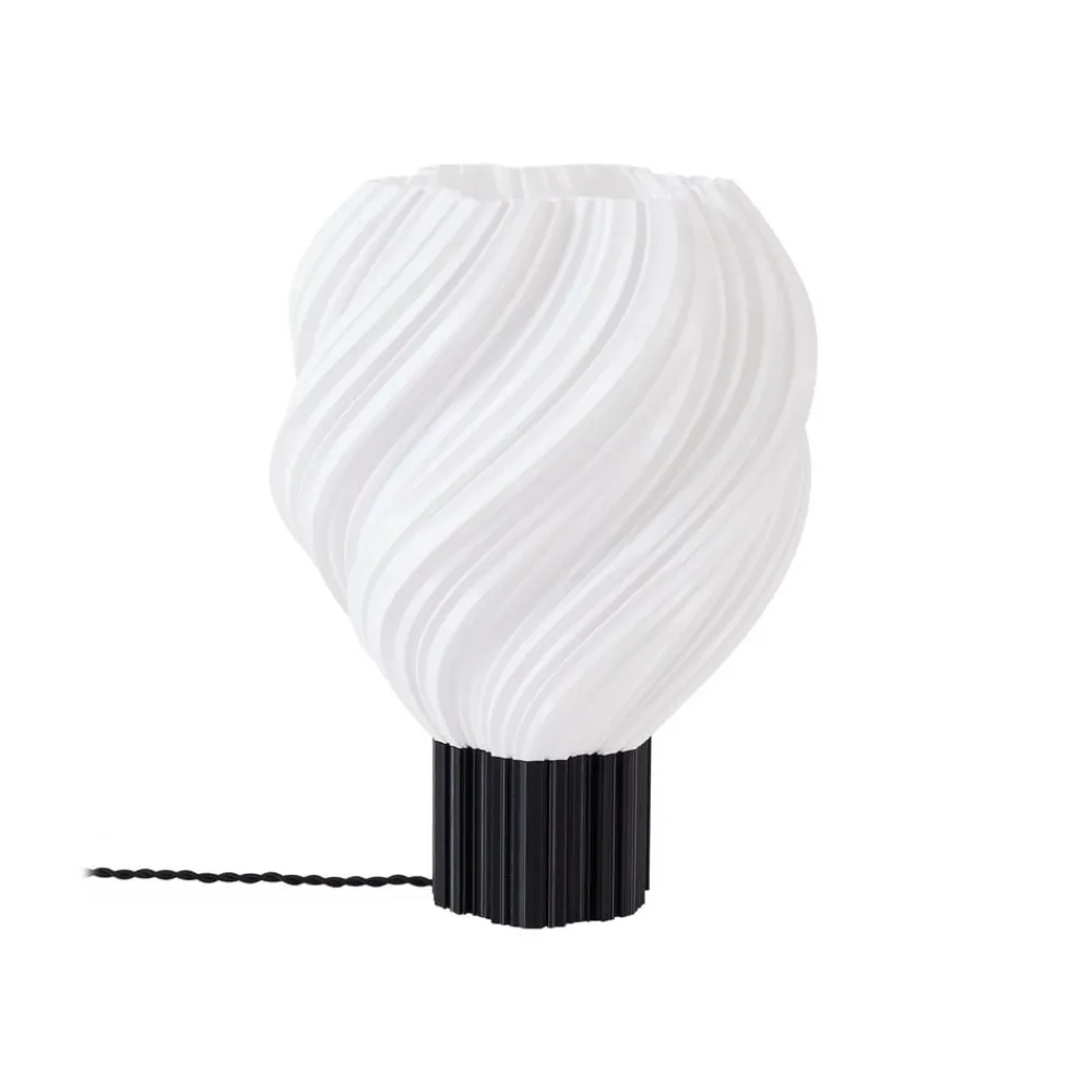 Lindby bordlampe Nuvia, højde 39,1 cm, hvid, 3D-print