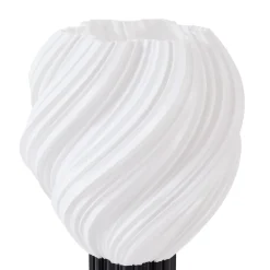 Lindby bordlampe Nuvia, højde 39,1 cm, hvid, 3D-print