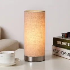 Lindby Gang|Pendellamper>bordlampe Ronja, højde 26 cm, cremefarvet, tekstil