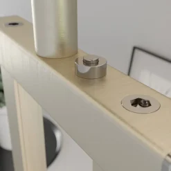 Lindby bordlampe Sigurd, hvid, stof, højde 54 cm, E27