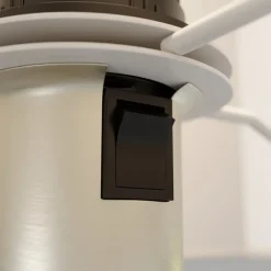 Lindby bordlampe Sigurd, hvid, stof, højde 54 cm, E27