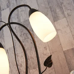 bordlampe Stefania, sort/guld, glas, E14, 40 cm^Lindby Clearance