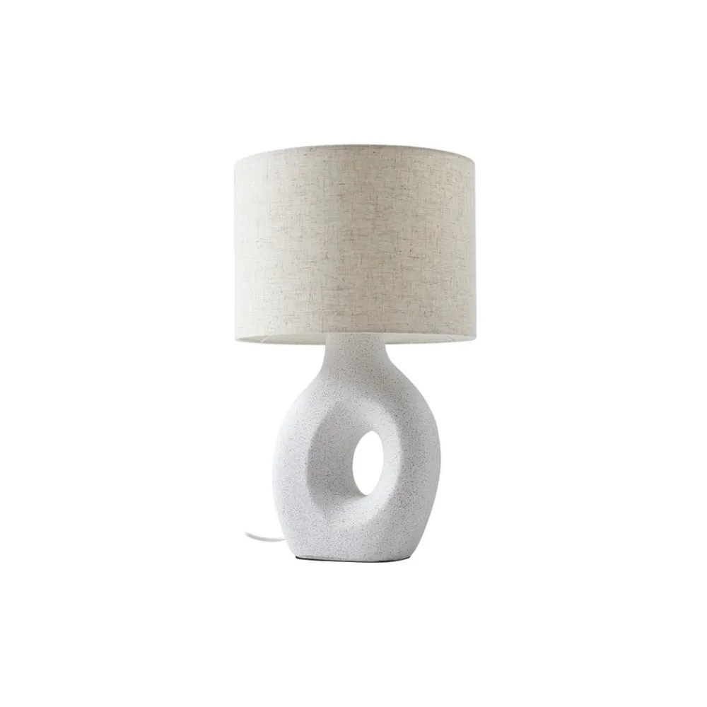 Lindby Pendellamper|Bordlamper>bordlampe Thalassia, hvid, Ø 30 cm, keramik