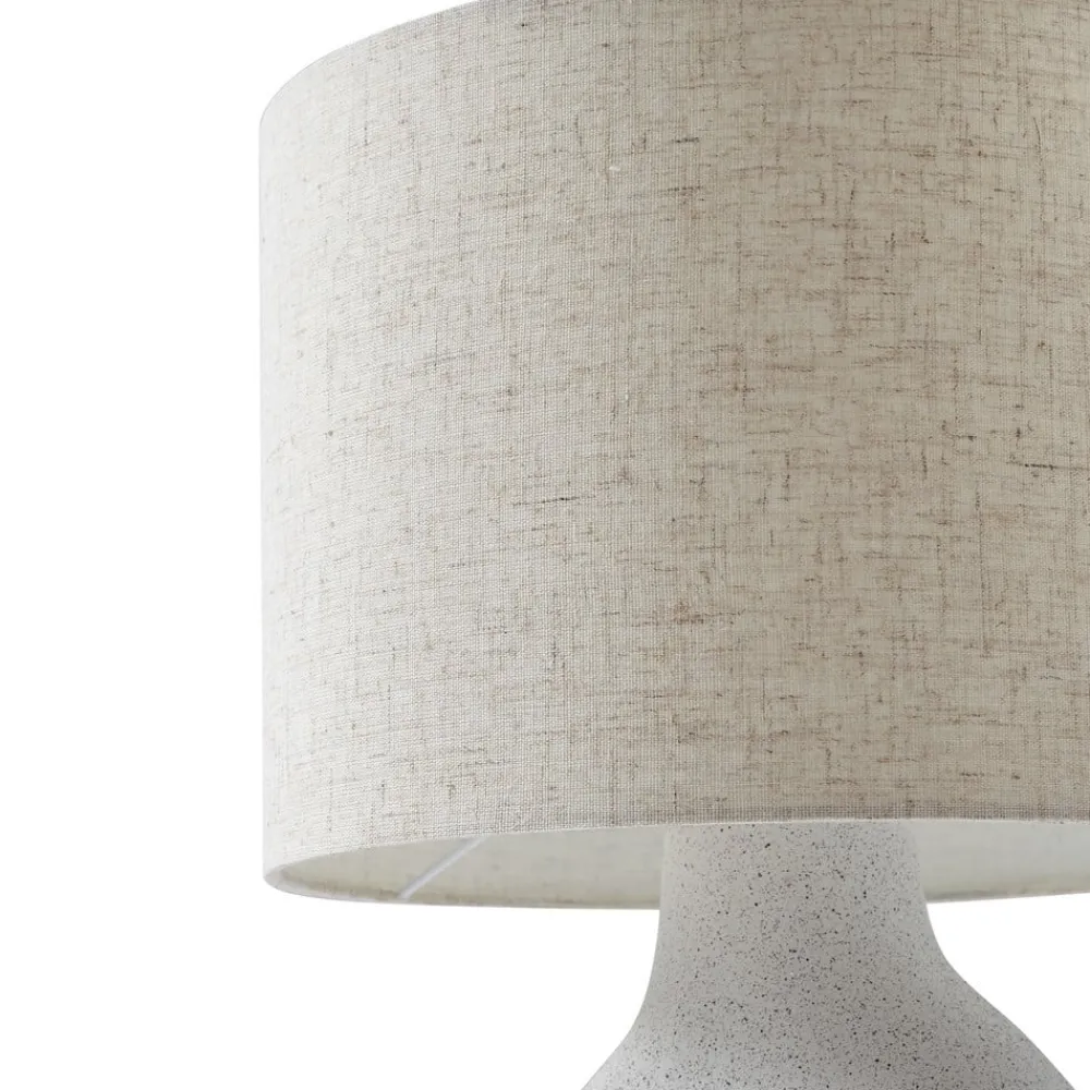 Lindby Pendellamper|Bordlamper>bordlampe Thalassia, hvid, Ø 30 cm, keramik