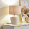 Lindby Gang|Pendellamper>bordlampe Thalassia, beige, Ø 30 cm, keramik