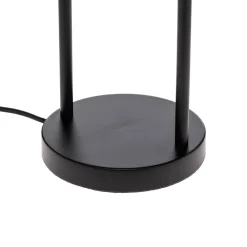 Lindby bordlampe Yaelle, 50 cm høj, rattan, sort, E27