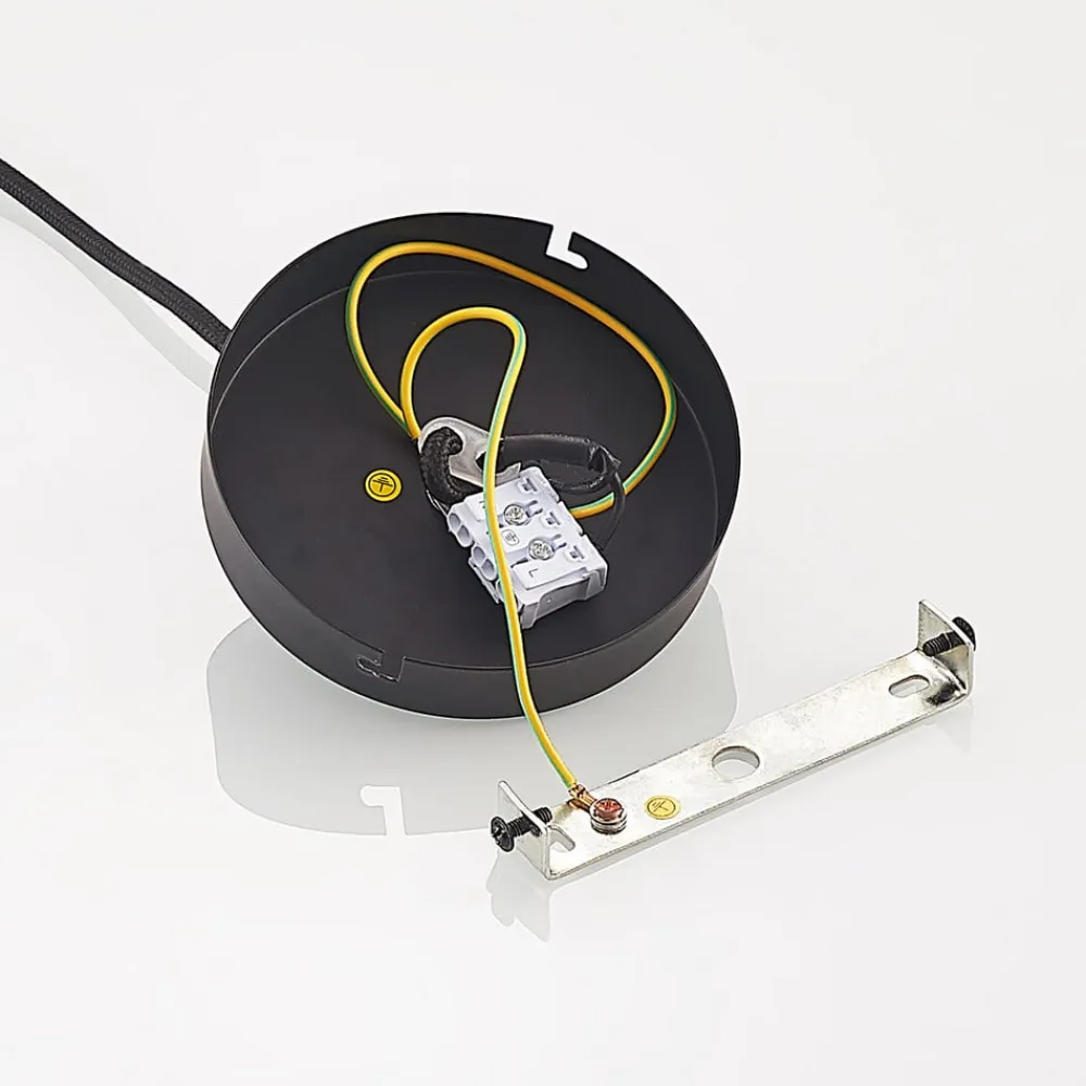 Lindby Gang|Pendellamper>Bridga pendellampe, Ø 35 cm, sort, bambus