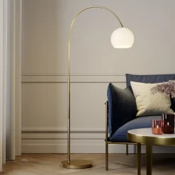 Lindby Gang|Pendellamper>buelampe Cynthia, messingfarvet, glas, 140 cm, E27