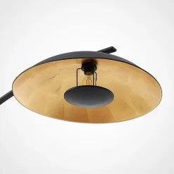 buelampe Emilienne, sort, guldfarvet, 180 cm^Lindby Online