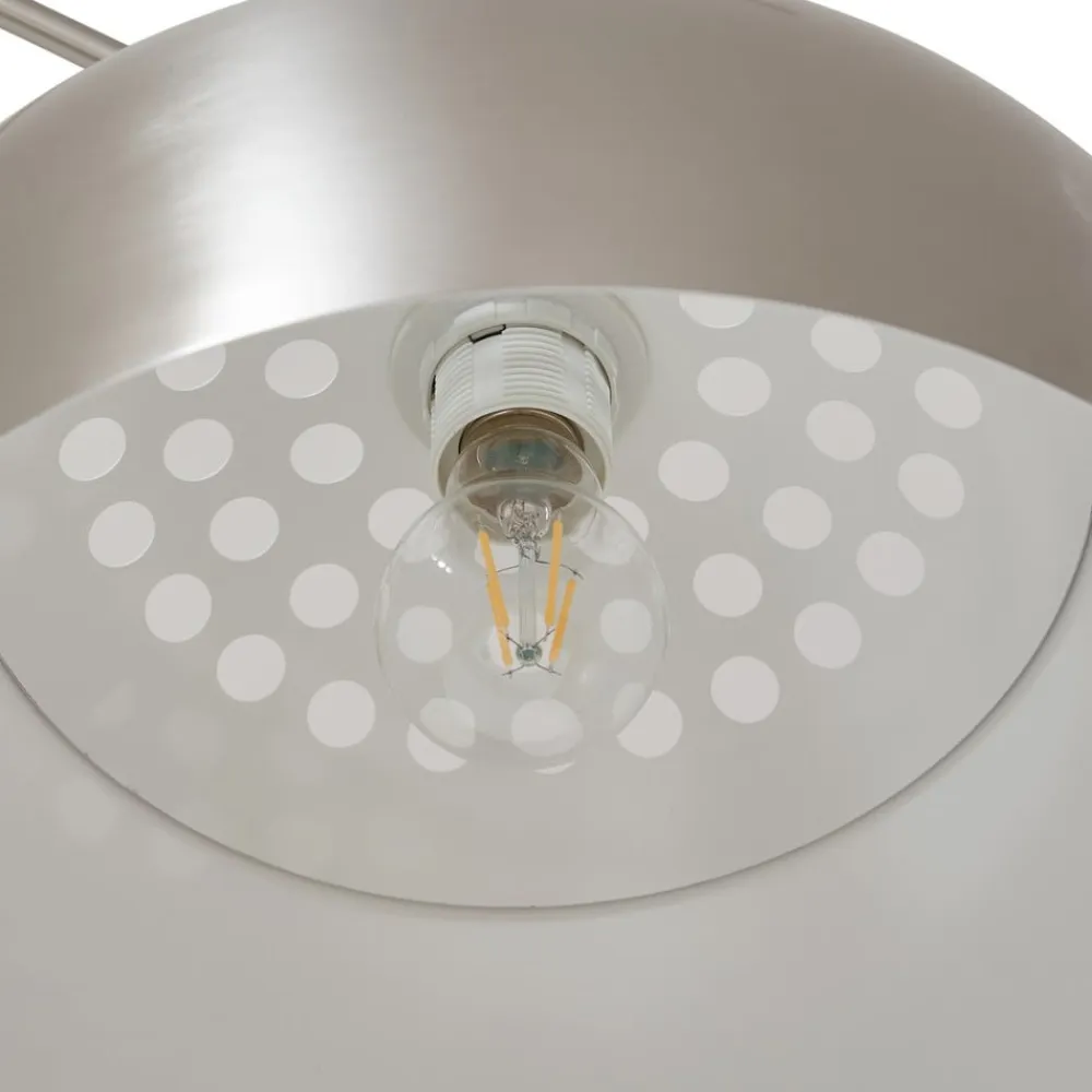 Lindby Pendellamper|Gulvlamper>buelampe Hernando, nikkel, stål, højde 188 cm