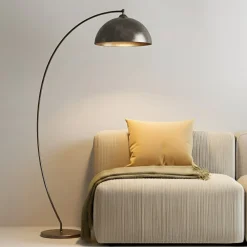 Lindby Gulvlamper|Gulvlamper>buelampe Jonera, grå, metal, E27, 185 cm høj