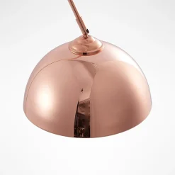 Lindby buelampe Lennart, kobber, højdejusterbar, E27