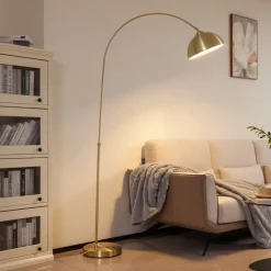 buelampe Lennart, messing, højdejusterbar, E27^Lindby Hot