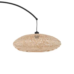 buelampe Solvian, sort/natur, bambus, metal^Lindby Outlet