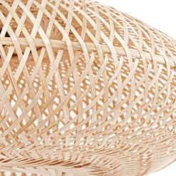 buelampe Solvian, sort/natur, bambus, metal^Lindby Outlet