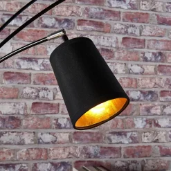 Lindby buelampe Tinne, sort/guld, marmor, 5 lyskilder, E14