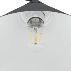 buelampe Triangolo, sort, højde 195 cm, metal E27^Lindby Hot