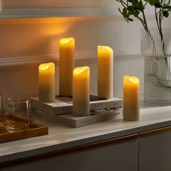 Lindby Candora LED-kerte, 5 stk, fjernbetjening