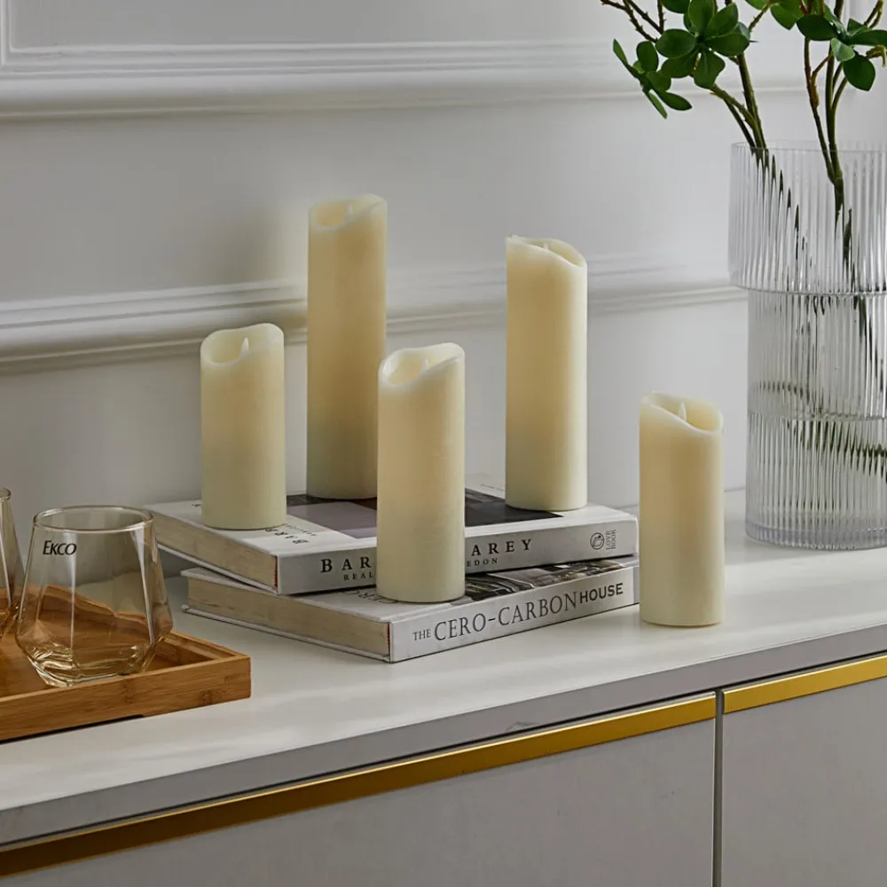 Lindby Candora LED-kerte, 5 stk, fjernbetjening