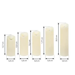 Lindby Candora LED-kerte, 5 stk, fjernbetjening