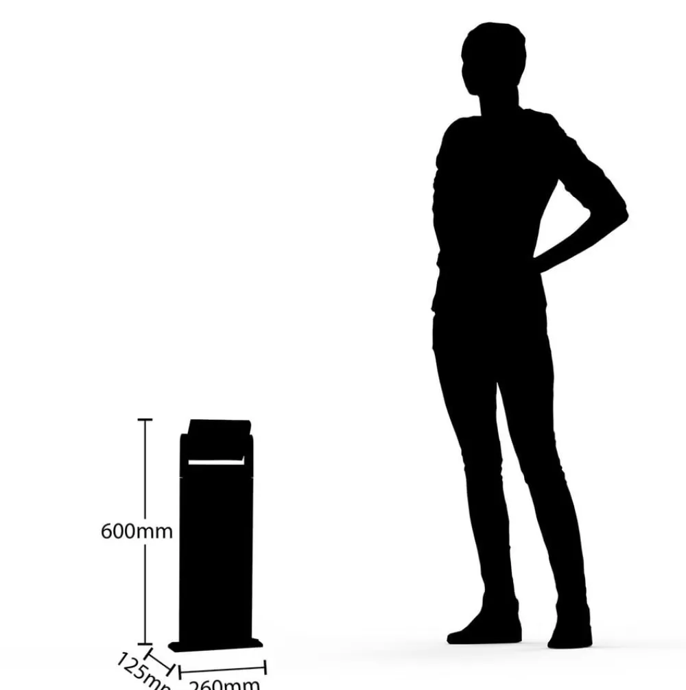 Lindby Gadebelysning>Cathalena LED-gadelampe i mørkegrå