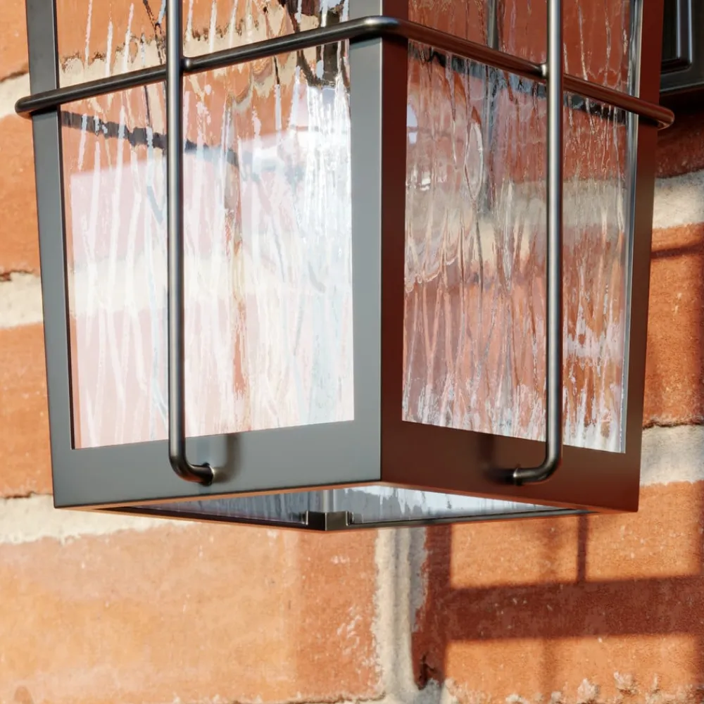 Lindby Charmaine udendørs væglampe, gyldenbrun