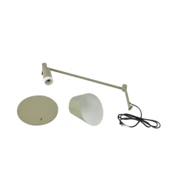 Lindby Corali bordlampe, lysegrøn, metal, højde 64 cm