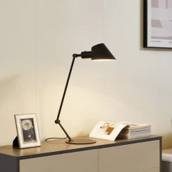 Lindby Corali bordlampe, sort, metal, højde 64 cm